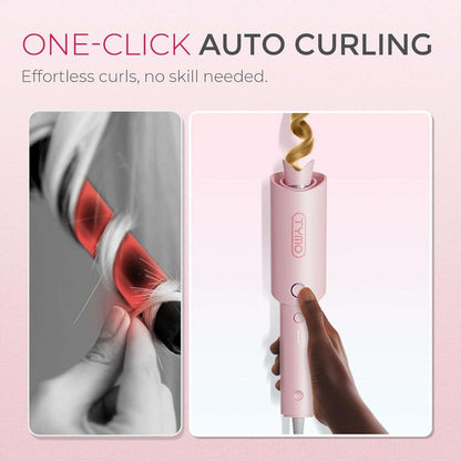 TYMO CURLPRO 1 Inch Automatic Rotating Curling Iron Anti-Tangle Smart Temp Contr