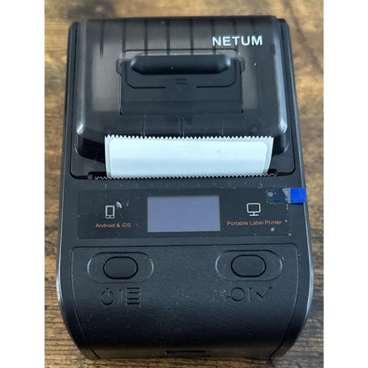 G5 Netum Bluetooth Thermal Label Maker Printer Android IOS Windows Black NEW/OB