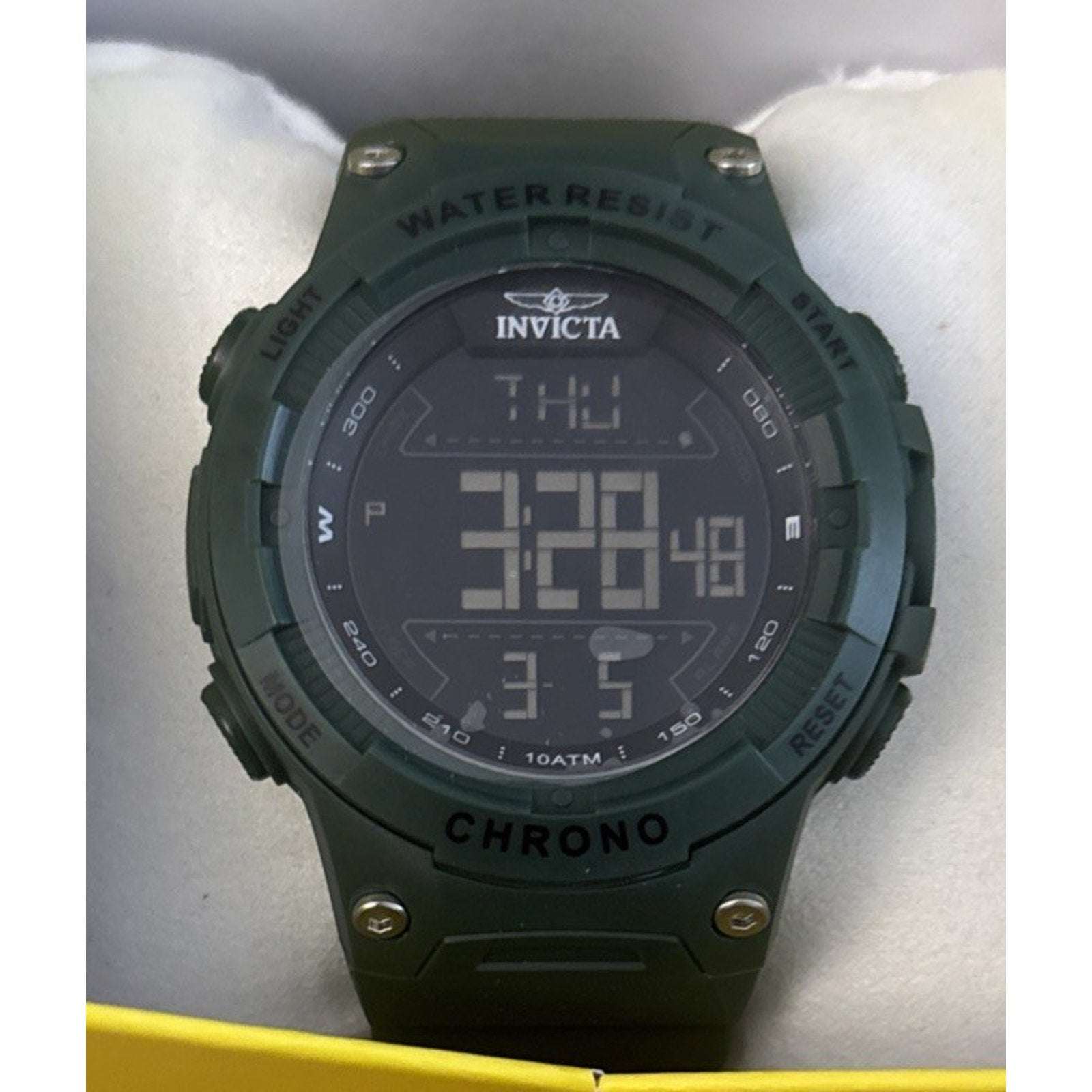 Invicta Racing Digital Men's Watch - 52mm, Green w/ Black Dial 47525 NEW