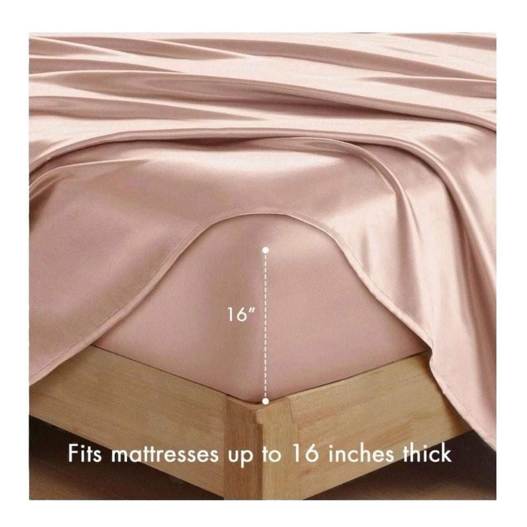 Madison Park 6PC Satin Cal King Sheet Set in Blush Pink GREAT for Skin & Hair