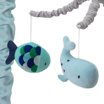 Lambs & Ivy Products Oceania Baby Musical Nursery Crib Mobile Blue Whale Ocean