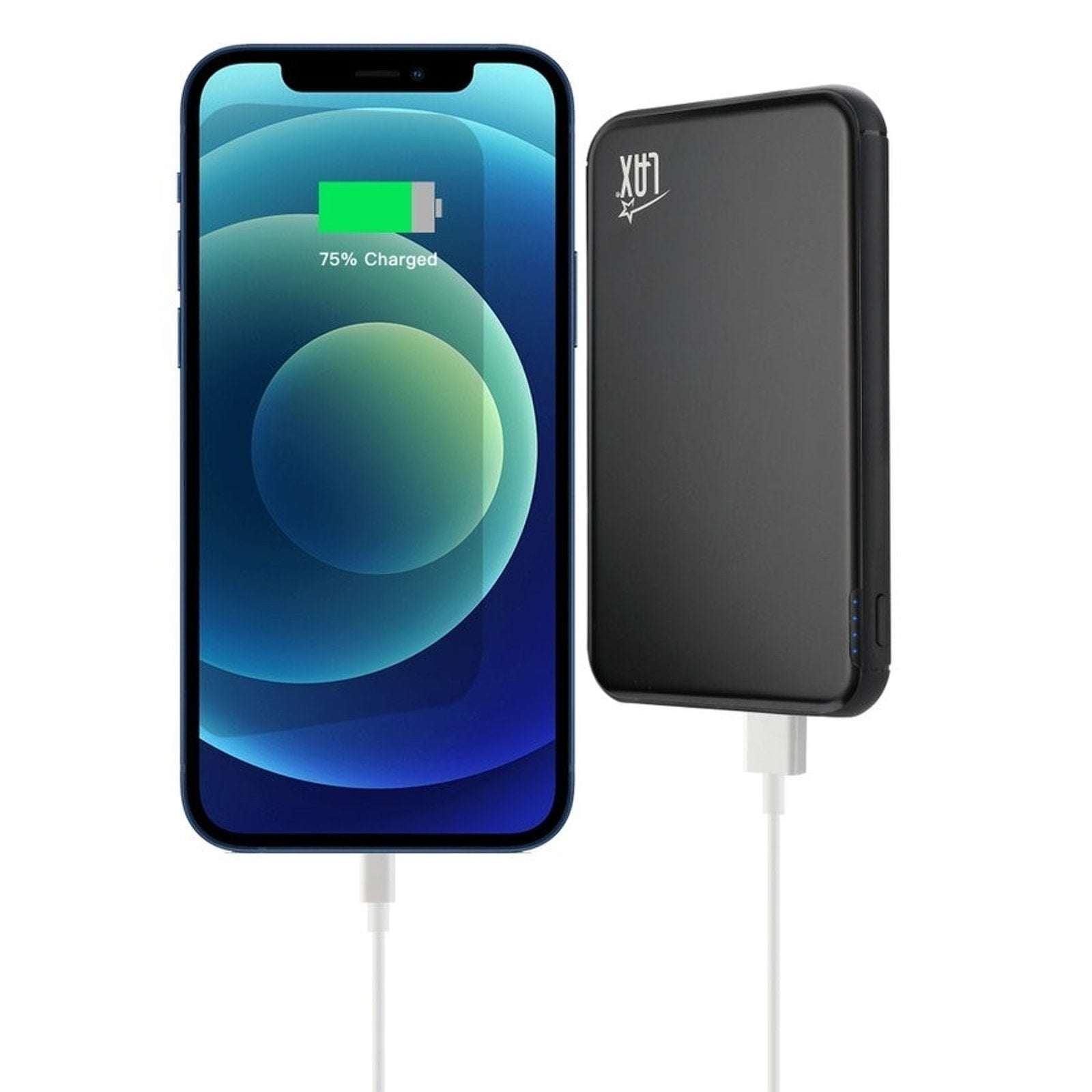 LAX 7200mAh Slim Power Bank Fast Charge - Micro/USB-C - Charge 2 Devices at Once