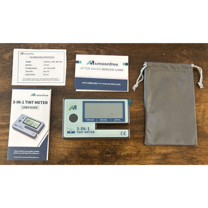 Mxmoonfree Digital Window 3-in-1 Tint Meter Solar Film Transmission Meter LS162