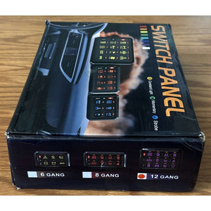 Universal 12 Gang Car Truck Boat RGB Switch Panel LED Circuit Control Kit 12/24V