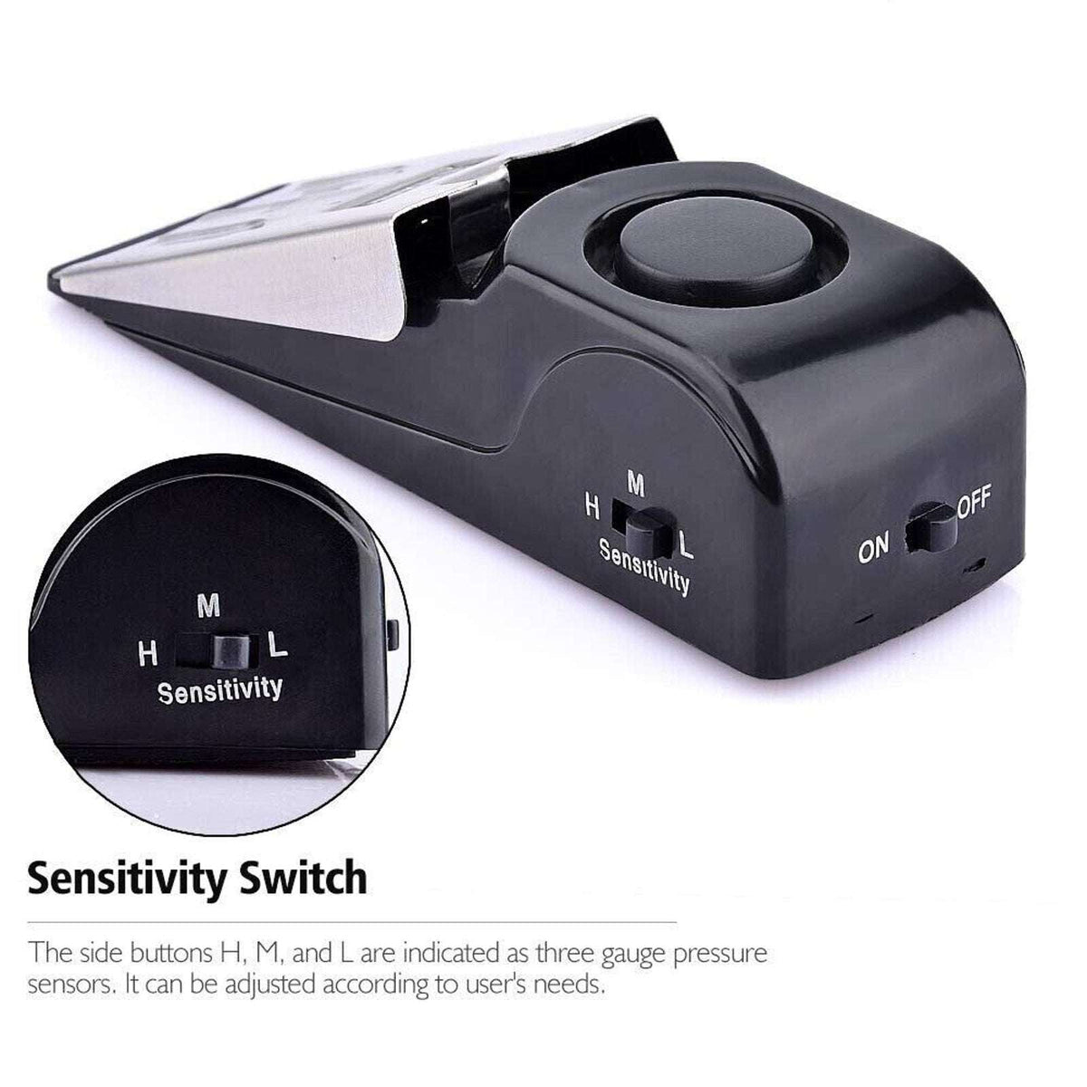 Wireless Travel Door Stop Alarm Portable Security Alert Wedge Stopper Hotel Safe
