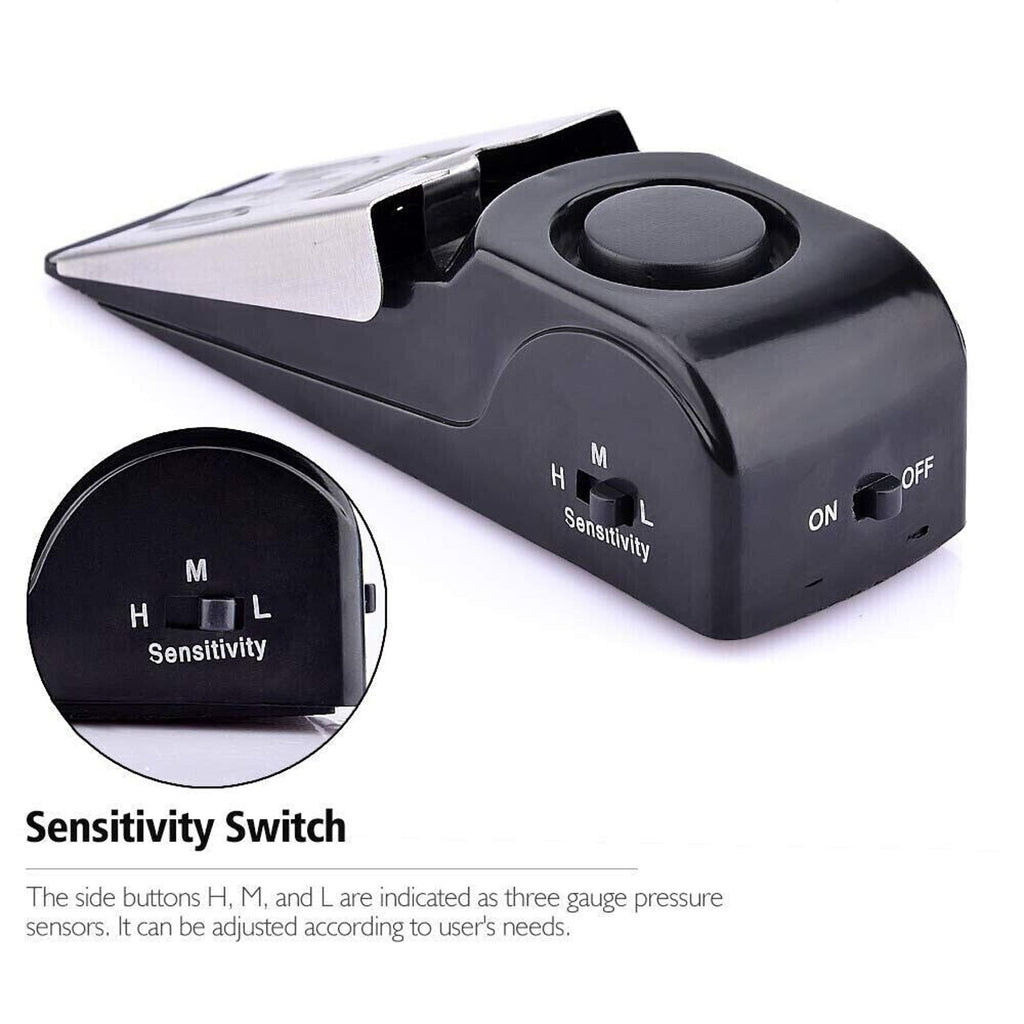 Wireless Travel Door Stop Alarm Portable Security Alert Wedge Stopper Hotel Safe