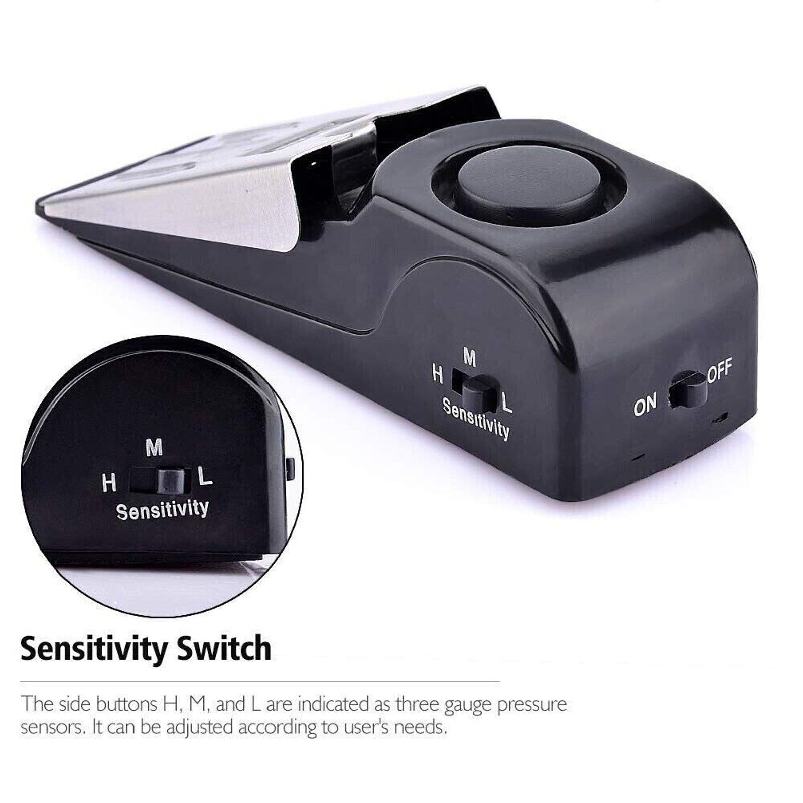 Wireless Travel Door Stop Alarm Portable Security Alert Wedge Stopper Hotel Safe