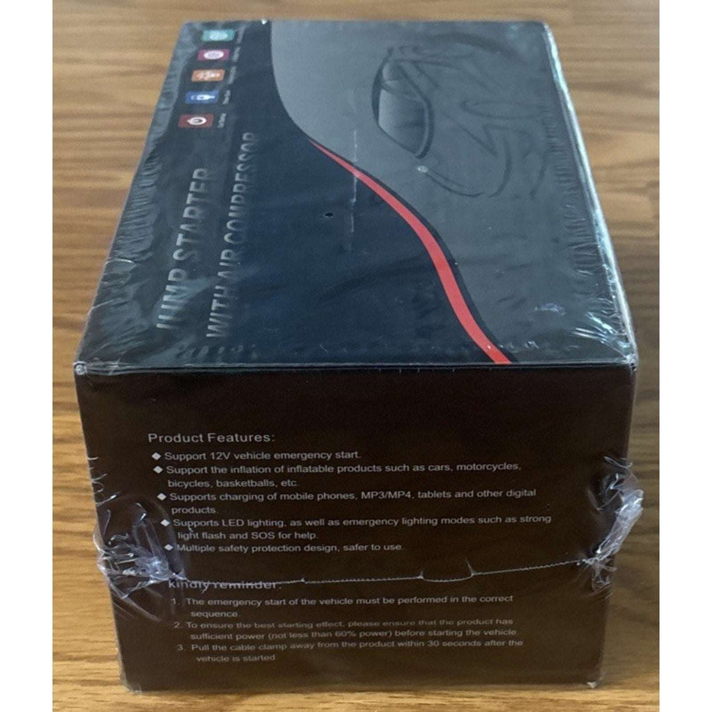 Portable Car 4000A 12V Battery Jump Starter, TPM, 150PSI Inflator, Power Bank +