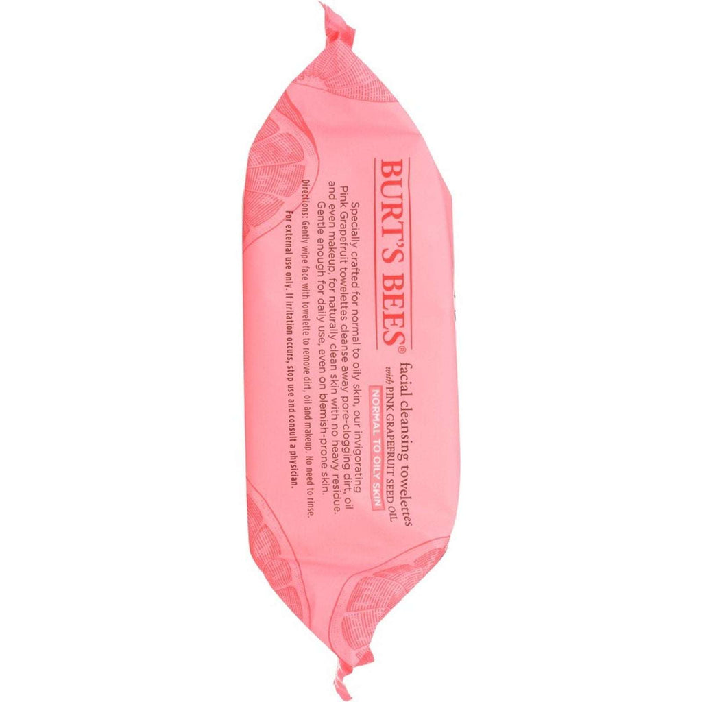 3 Packs Burt's Bees Facial Cleansing Towelettes Pink Grapefruit 90 Total Wipes