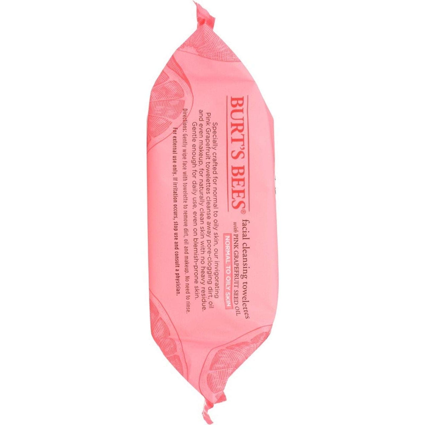 3 Packs Burt's Bees Facial Cleansing Towelettes Pink Grapefruit 90 Total Wipes