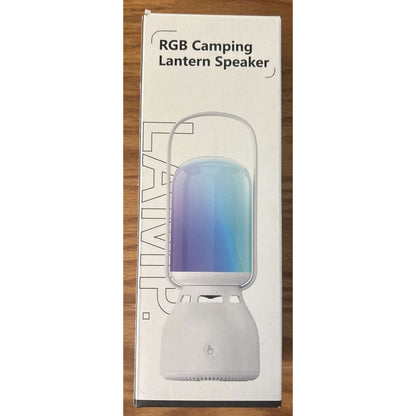 Rechargeable Camping Tent Lantern with Bluetooth Speaker Outdoor Table RGB Light