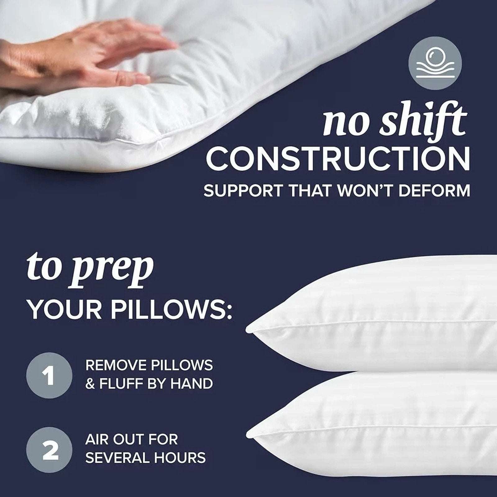 Beckham Hotel Collection Down Alternative Bed Pillows 2 Pack Queen Size White