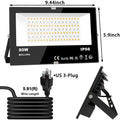 MELPO LED Flood Lights Outdoor 80W IP66 8000LM Smart App Control RGB Landscape