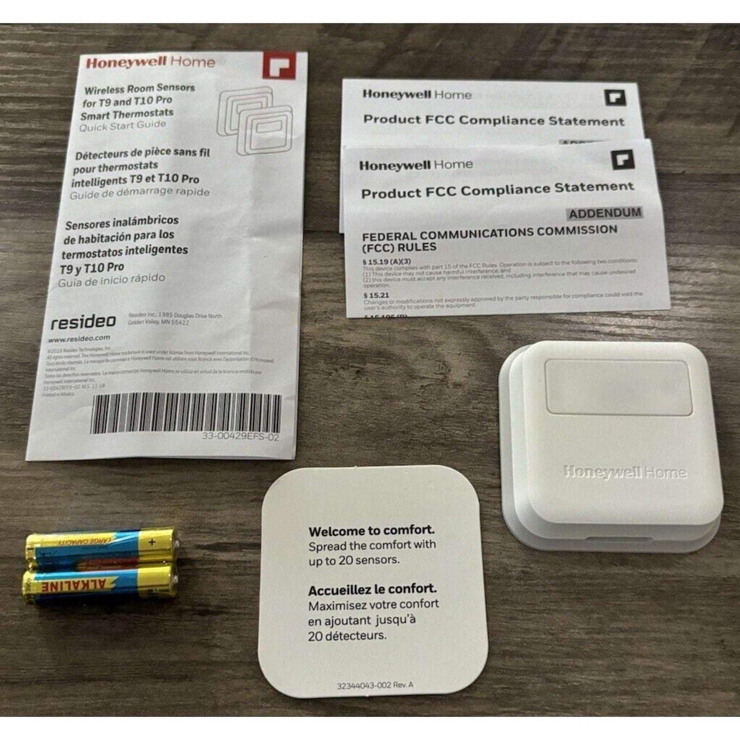 Honeywell Home RCHTSENSOR Smart Room Sensor White For T9 & T10 Pro Smart