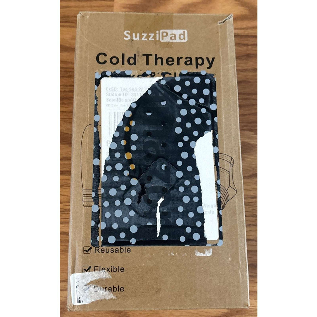 SuzziPad Chemo Cold Therapy Socks & Gloves Gel Ice Pack Set Arthritis Black S/M