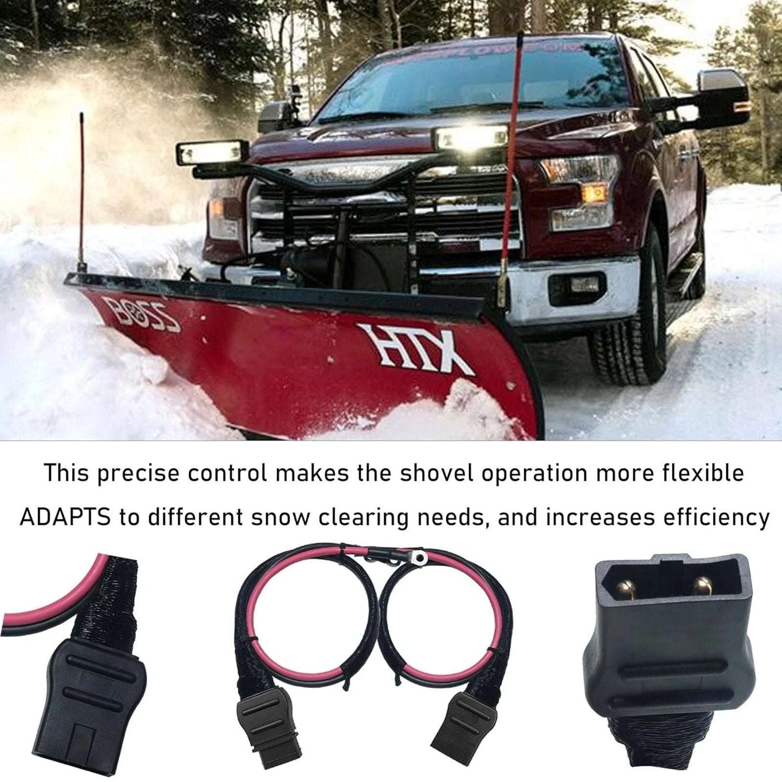 21294 61169 for Western Fisher Snowplow 2 Pin Battery Cable Plow & Truck Side