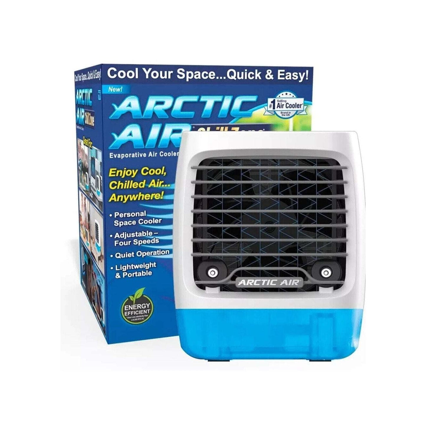 Arctic Air Chill Zone LED Evaporative Cooler 4 Adjustable Speeds, 8-Hour Cooling