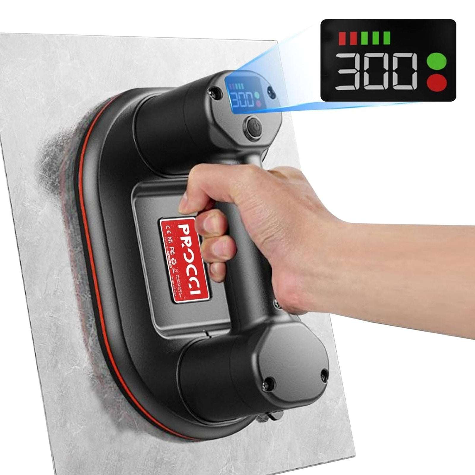Electric Vacuum Suction Cup Lifting Tool Dual Motors 660lbs Glass Tile Granite