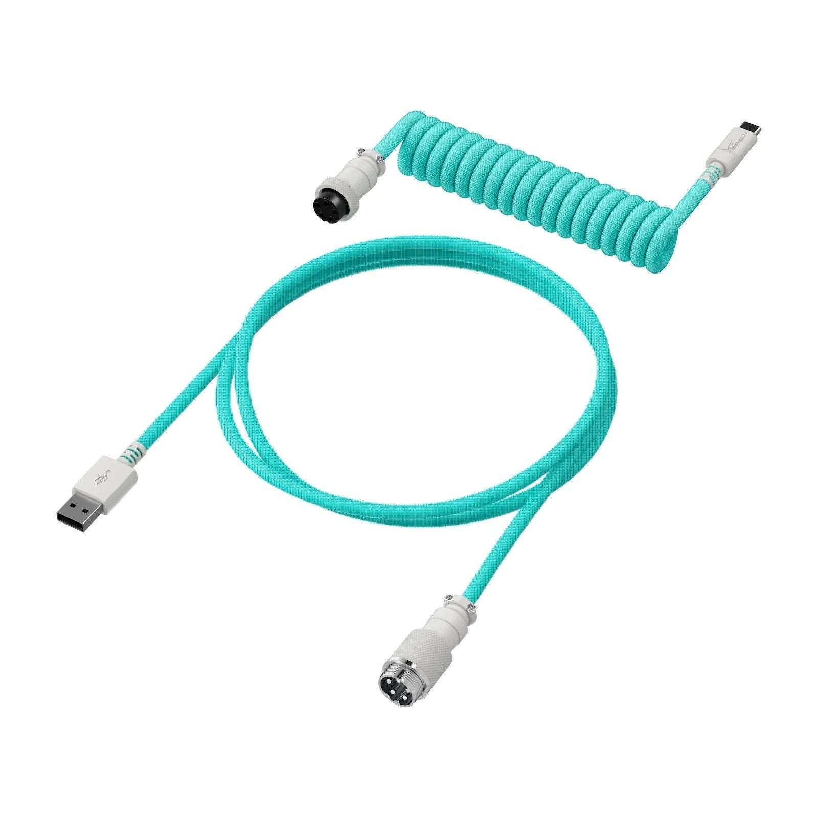HyperX Coiled USB-C to USB-A Mechanical Keyboard Cable w/ Aviator - Light Green
