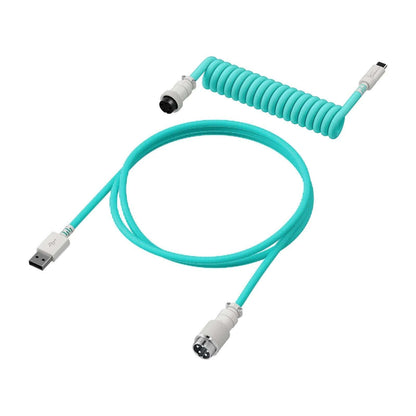 HyperX Coiled USB-C to USB-A Mechanical Keyboard Cable w/ Aviator - Light Green