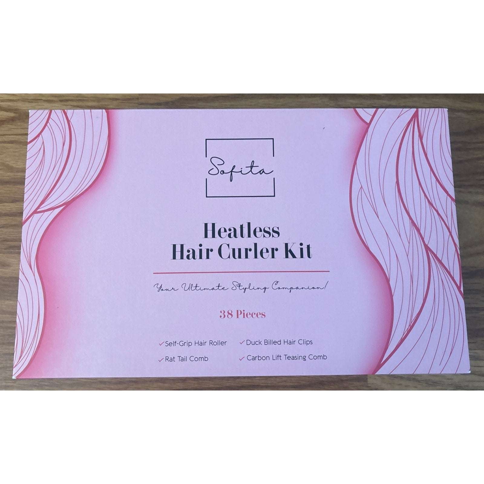 Sofita Heatless Self Grip Hair Curler Set - 38 Pieces - Curls, Body and Volume