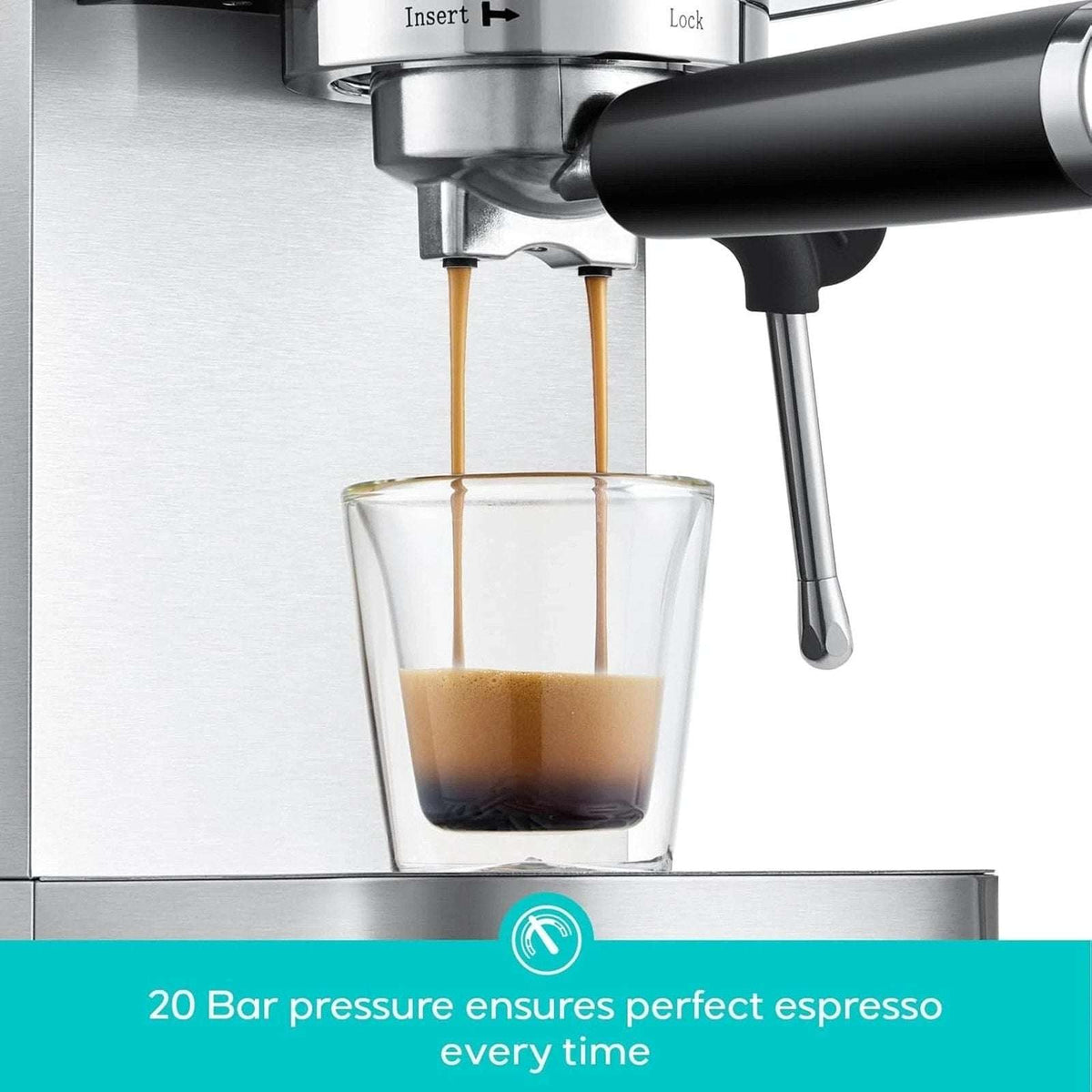 CASABREWS 3700 Essential Espresso Machine 20 Bar Stainless Steel w Steam Frother