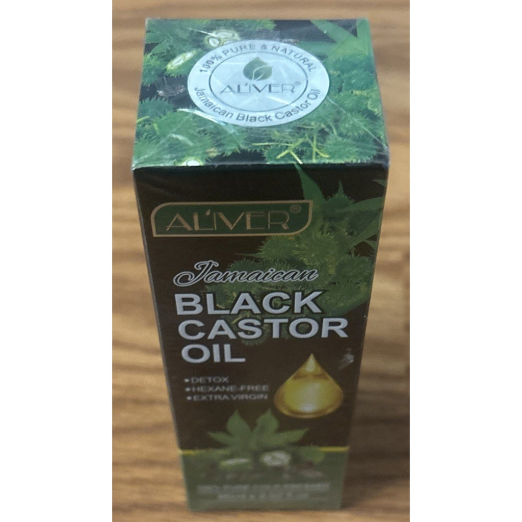 ALIVER Jamaican Black Castor Oil 100% Pure Extra Virgin Cold-Pressed 60ml