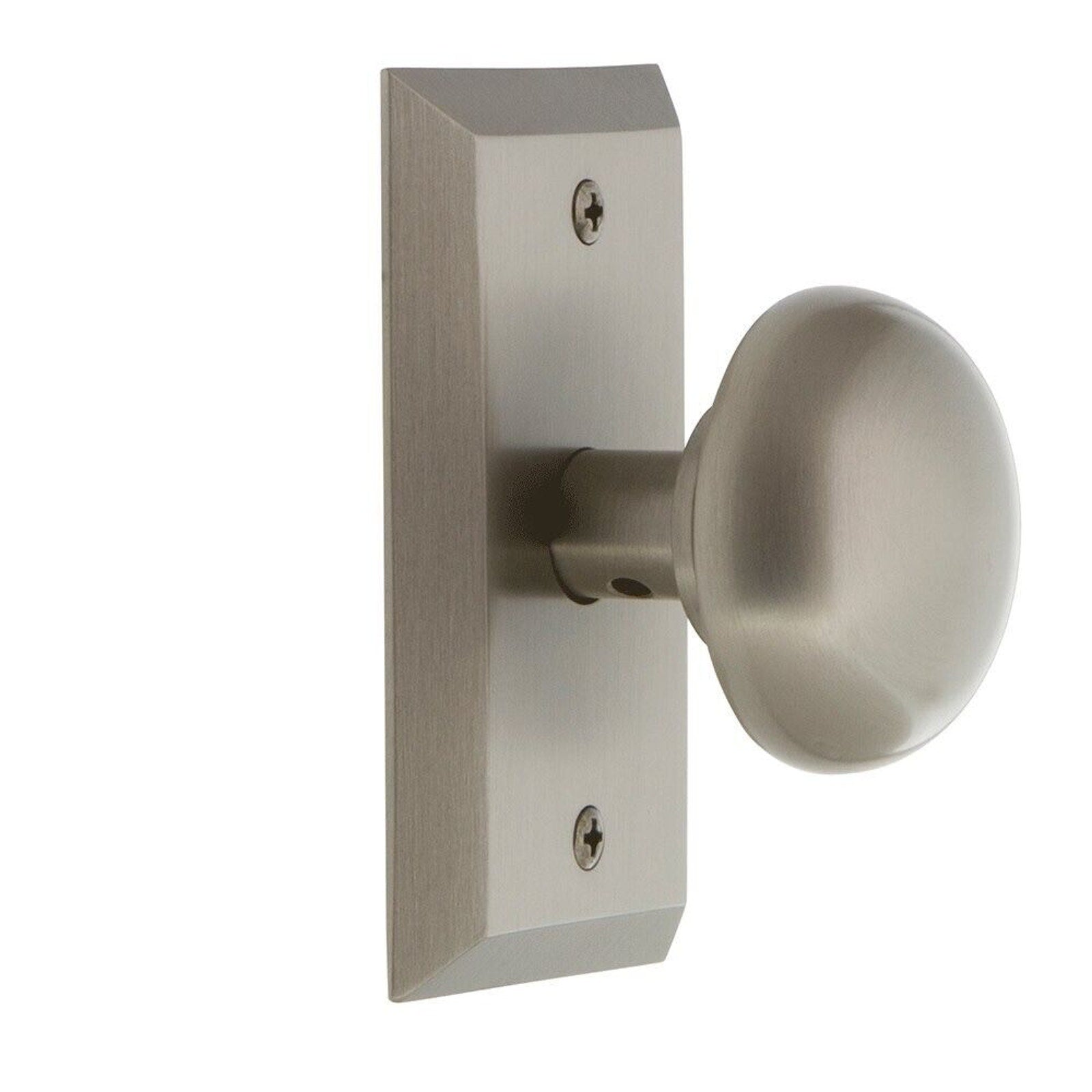 Nostalgic Warehouse New York Studio Single Dummy Door Knob in Satin Nickel