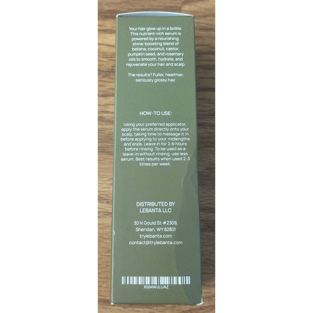 LEBANTA Growth Serum Hydration & Heat Protectant Batana Coconut Caster Rosemary