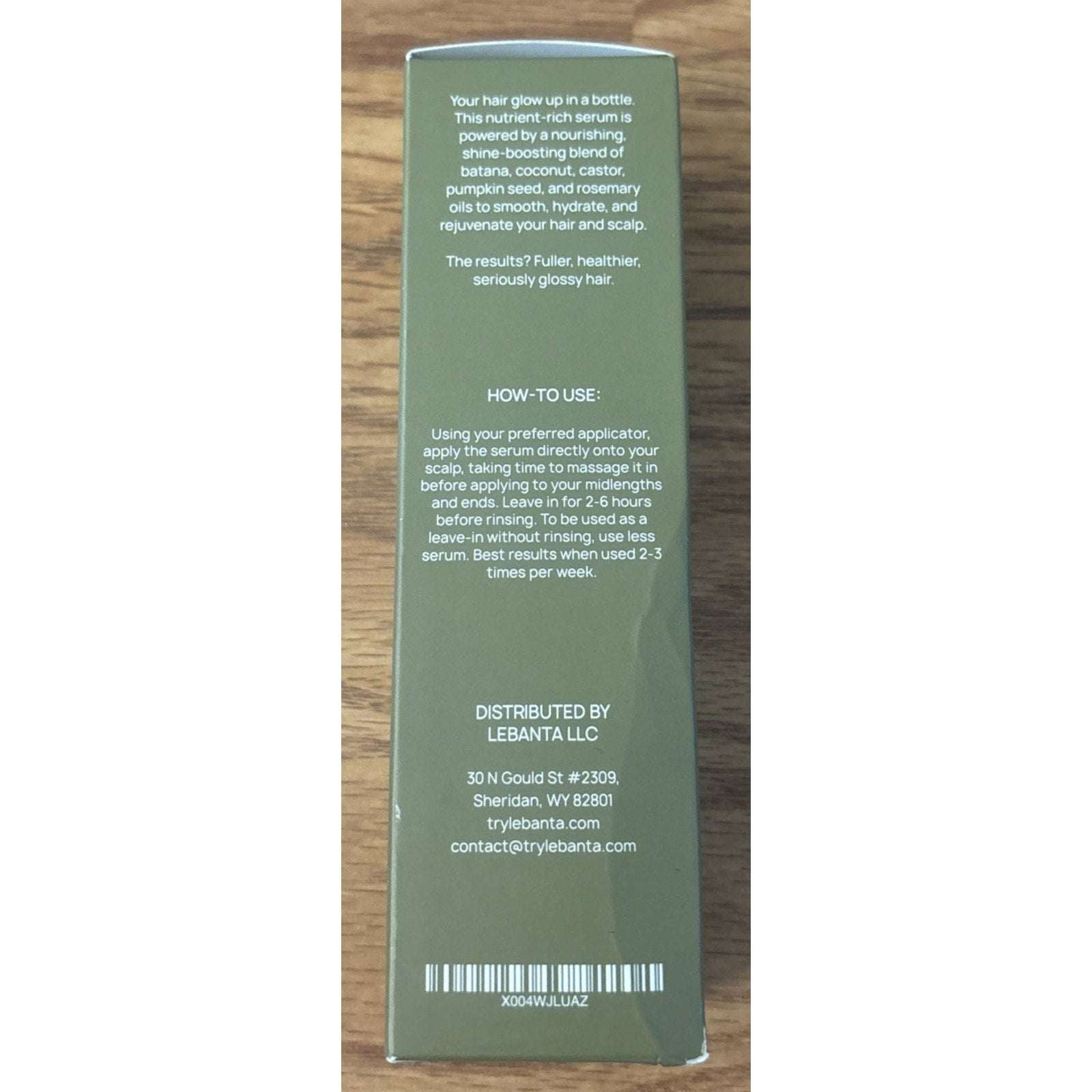 LEBANTA Growth Serum Hydration & Heat Protectant Batana Coconut Caster Rosemary