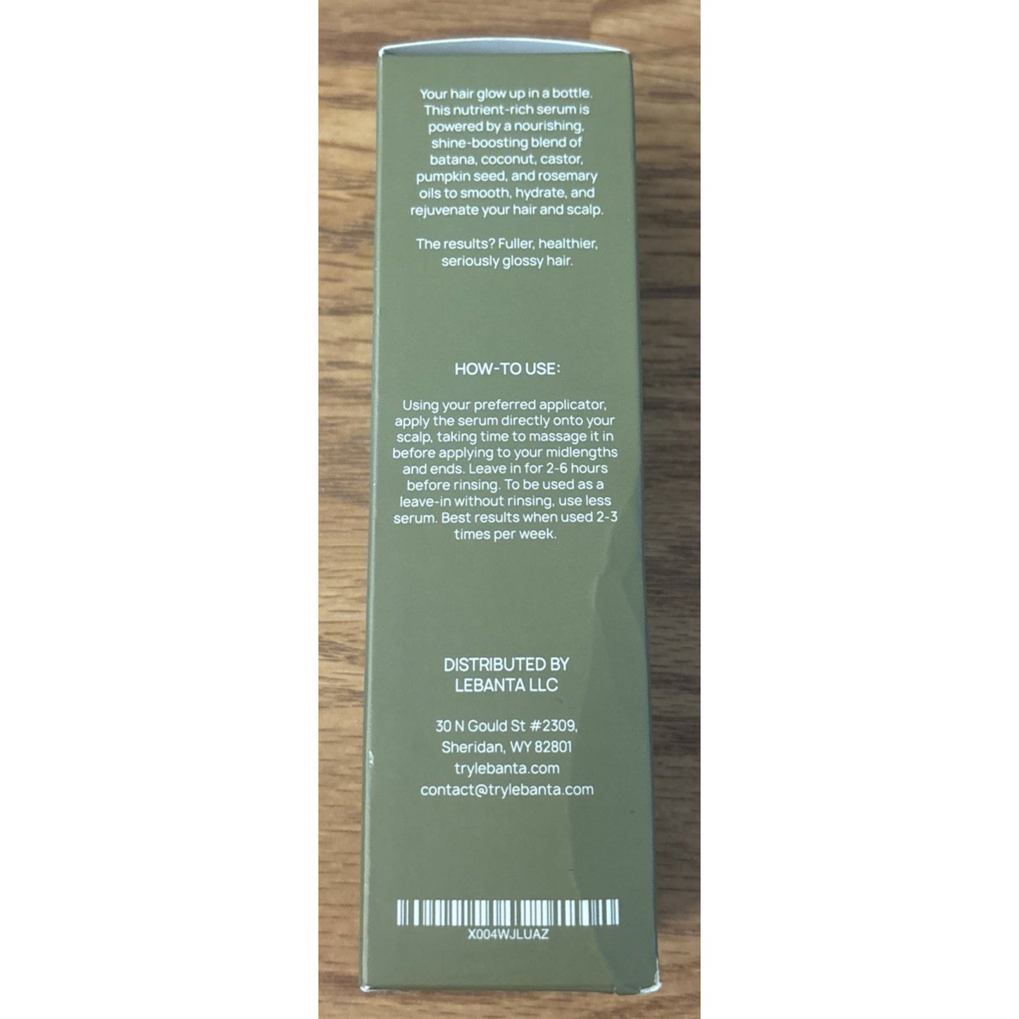 LEBANTA Growth Serum Hydration & Heat Protectant Batana Coconut Caster Rosemary