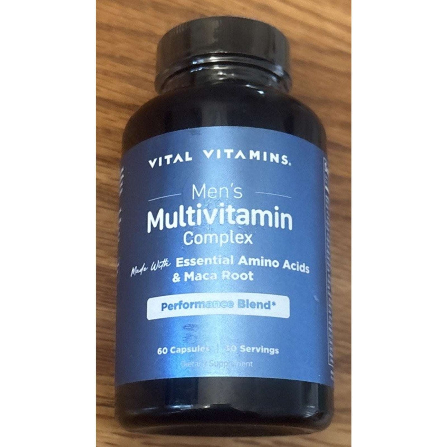 Vital Vitamins Men's Multivitamin Performance Blend Amino Acids & Maca 60 Caps