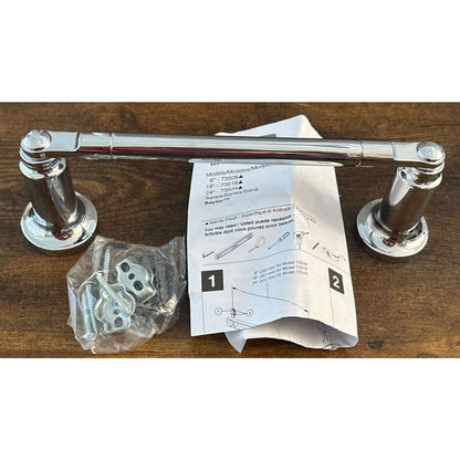 Delta 73508 Saylor 8" Towel Bar Polished Chrome - Hand Towel/Towel - Silver