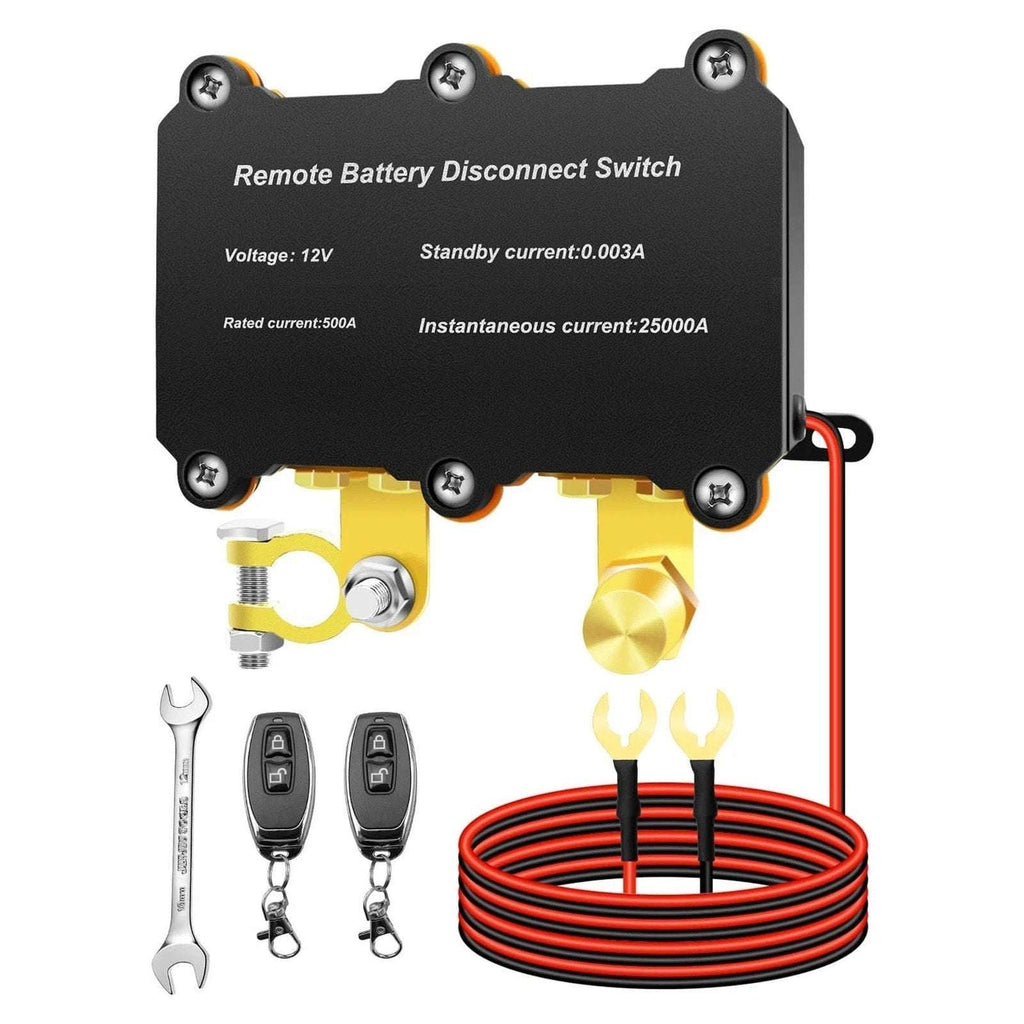 500A Remote Battery Disconnect Kill Switch 12V for Car Truck RV Heavy Duty Kit