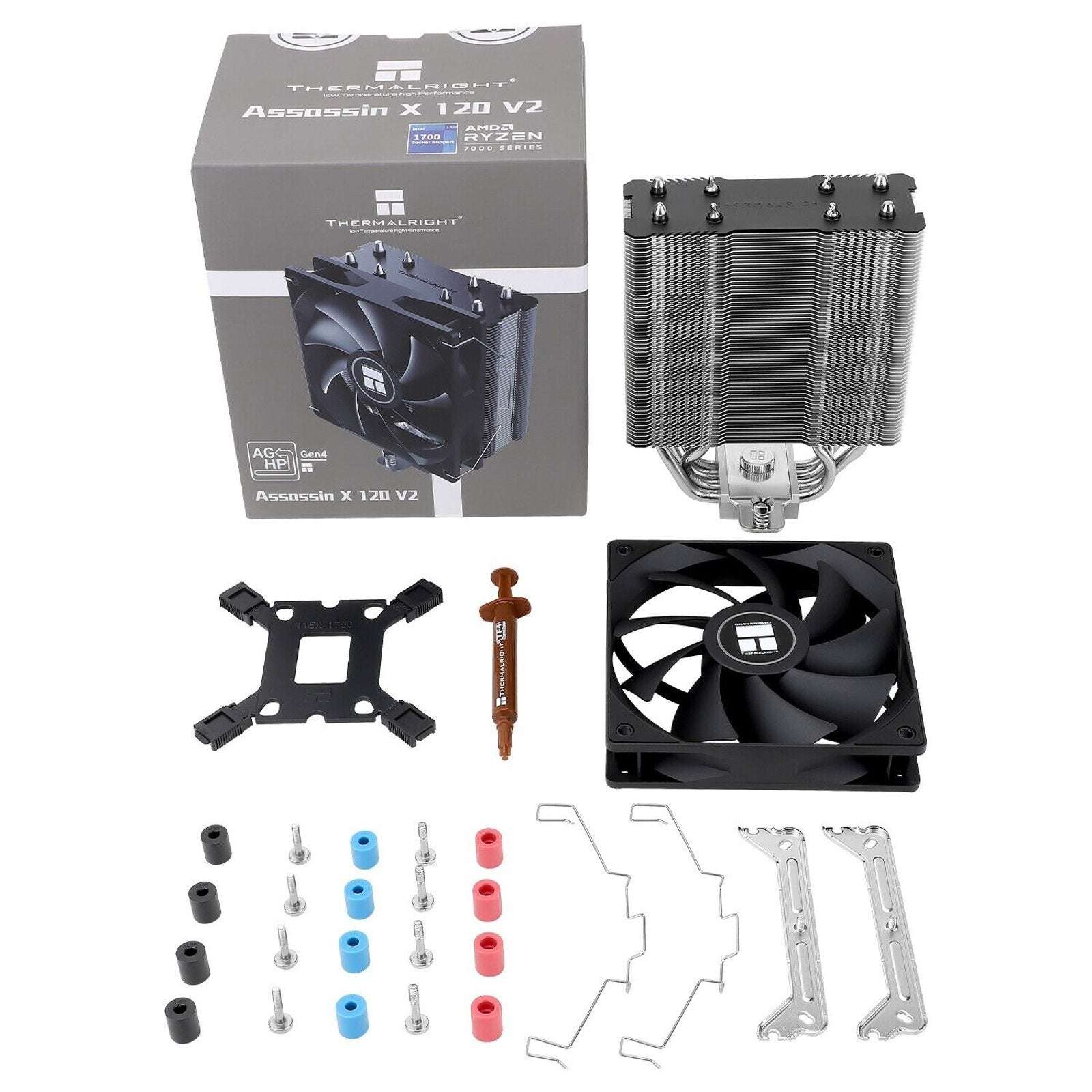 Thermalright Assassin X 120 V2 RYZEN CPU Fan Cooler w/ Heatsink 1500RPM AM5/AM4