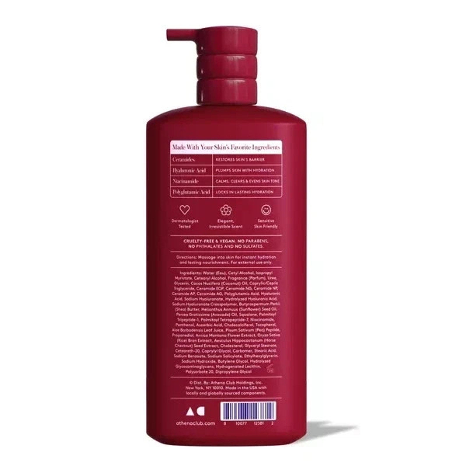 Athena Club Skin Perfecting Body Lotion Love Letter 16floz Pink Pepper, Iris, Wo
