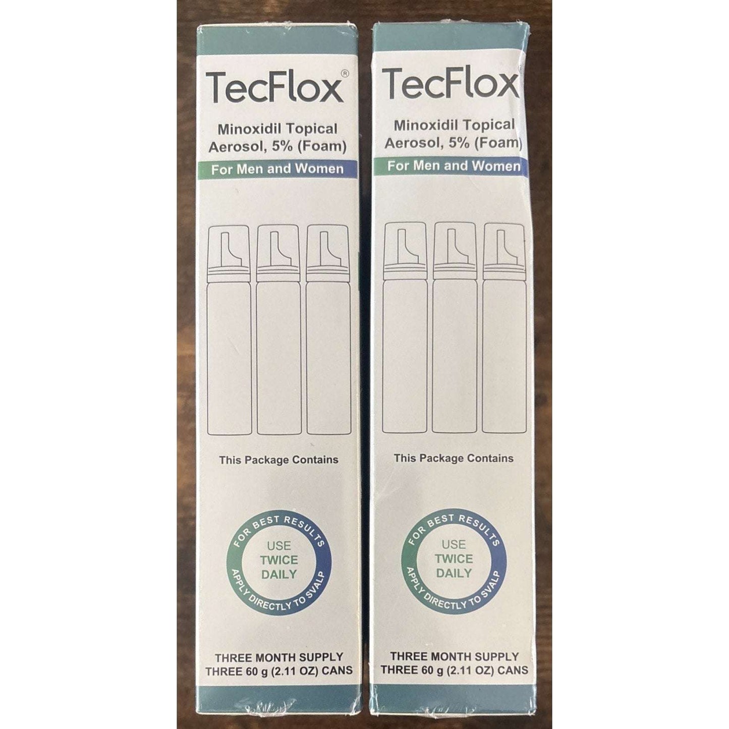 TecFlox 5% Minoxidil Hair Regrowth Foam with Biotin for Men & Women, 6 Months