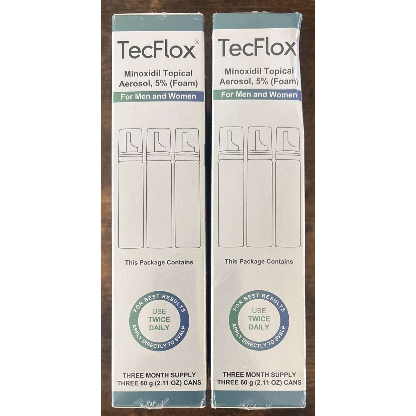 TecFlox 5% Minoxidil Hair Regrowth Foam with Biotin for Men & Women, 6 Months