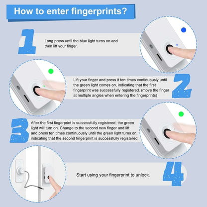 Fingerprint Fridge Lock - Child & Pet Proof Security for Drawers Balcony Doors