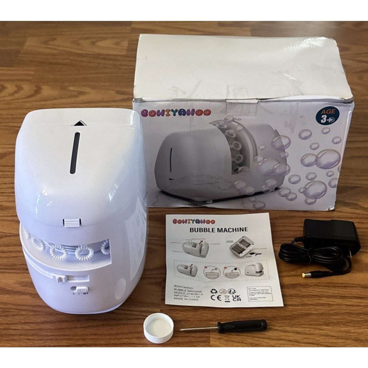 Automatic Bubble Machine Portable Maker 60+ Min Continuous Blaster Dual Power