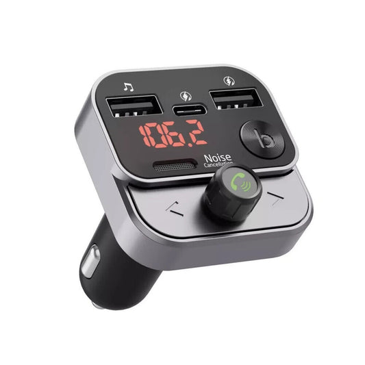 Just Wireless Hands Free Bluetooth FM Transmitter w/ USB-C & USB-A Charging Port