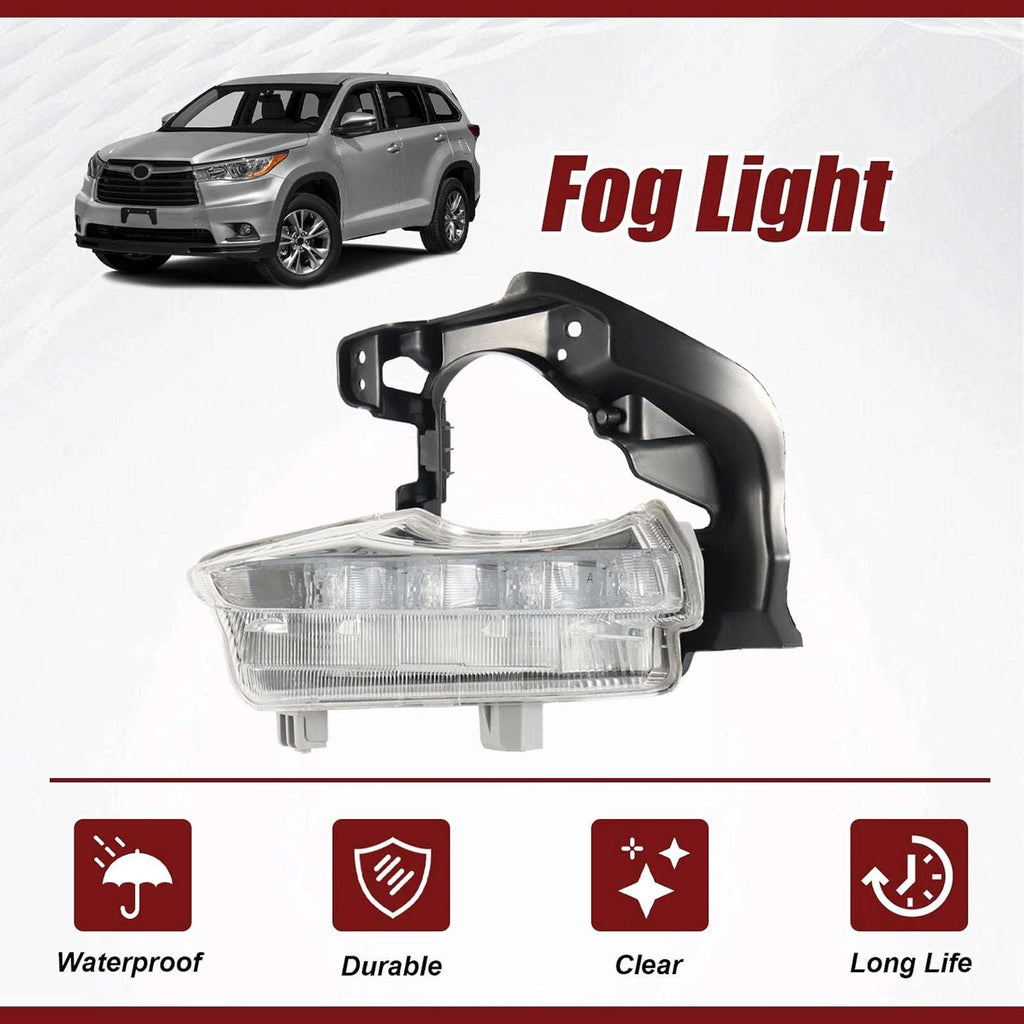 Pair DRL For Toyota Highlander 2014 2015 2016 LED Daytime Running Light Fog Lamp