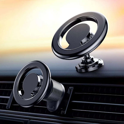 2024 Magsafe iPhone 2 in 1 Magnetic Car Phone Mount Holder - 48 Super Magnets