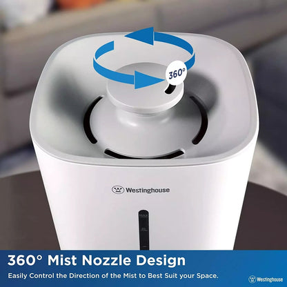 Westinghouse Ultrasonic Cool Mist Air Humidifier 4.5L Top Fill Quiet Filter Free