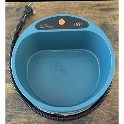 35W Heated Pet Water Bowl Waterproof Thermostatically Control AntiChew Cord 2.2L