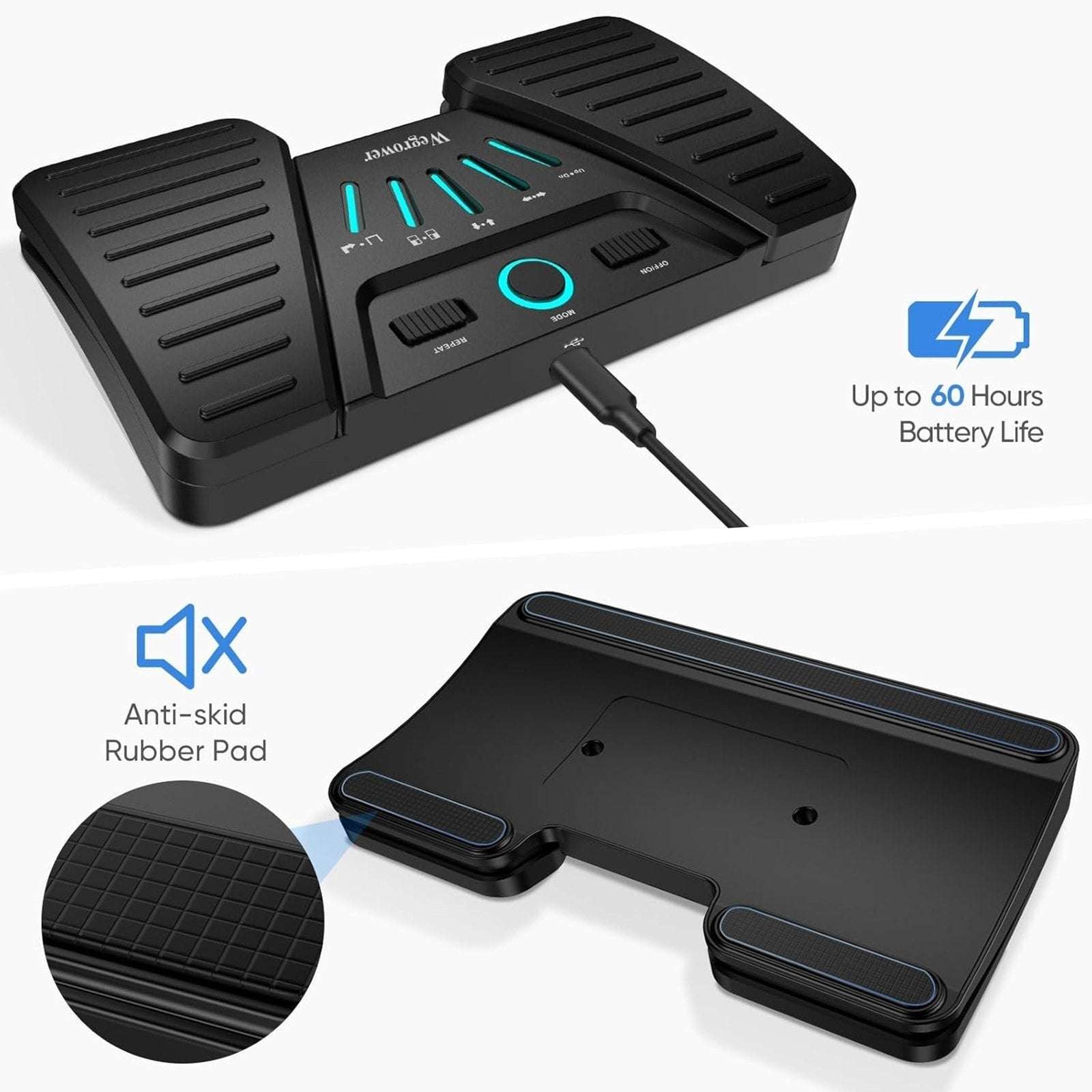 Wireless Bluetooth Page Turner Foot Pedal Musical Instruments iPad Phones Tablet