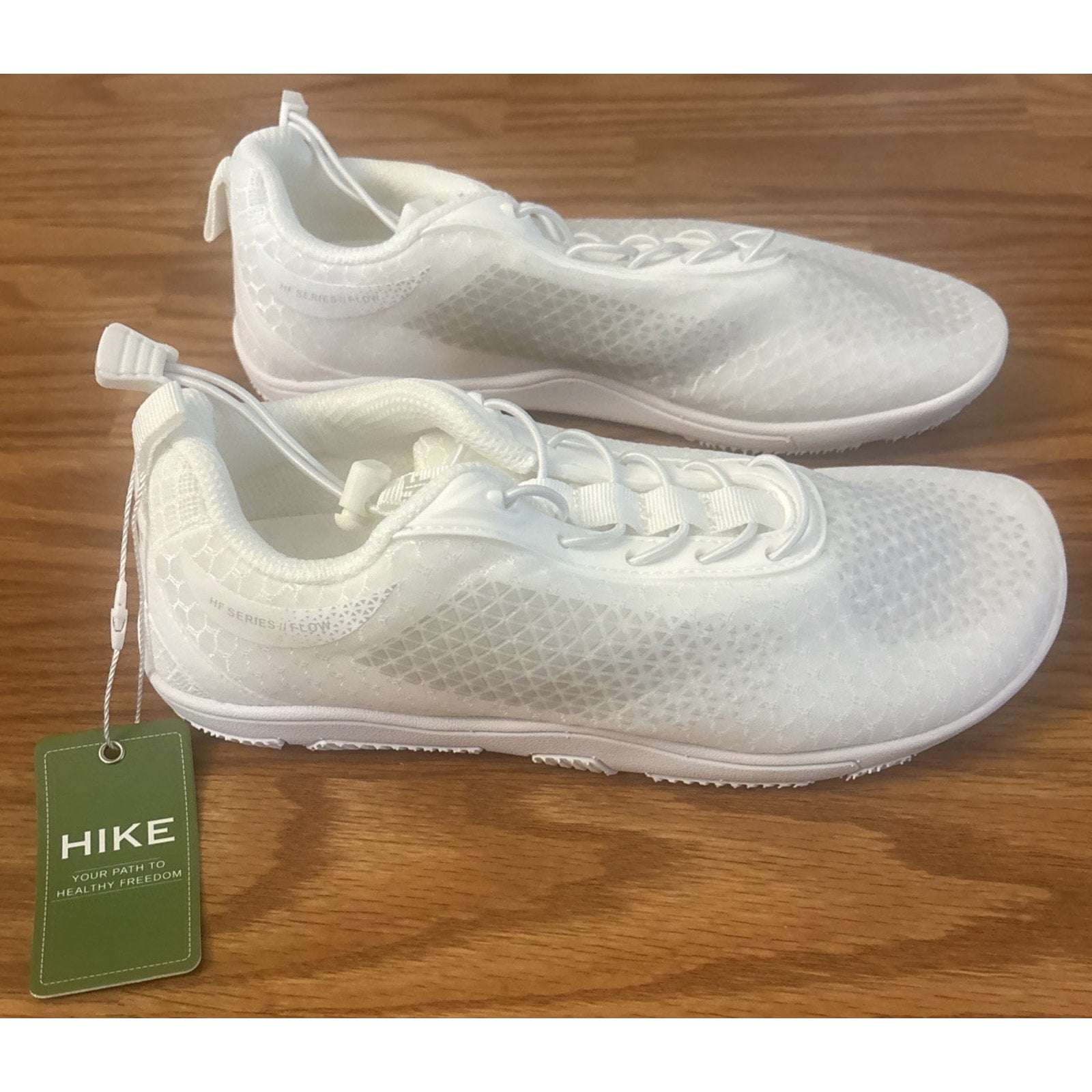 Hike Footwear HF Flow Barefoot Shoes For Foot, Knee & Back White/Gray 7 US