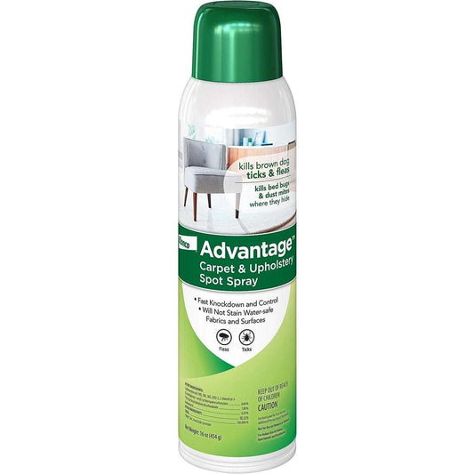 Bayer Elanco Advantage Carpet & Upholstery Spot Spray, 16oz Ticks Fleas Bedbugs+