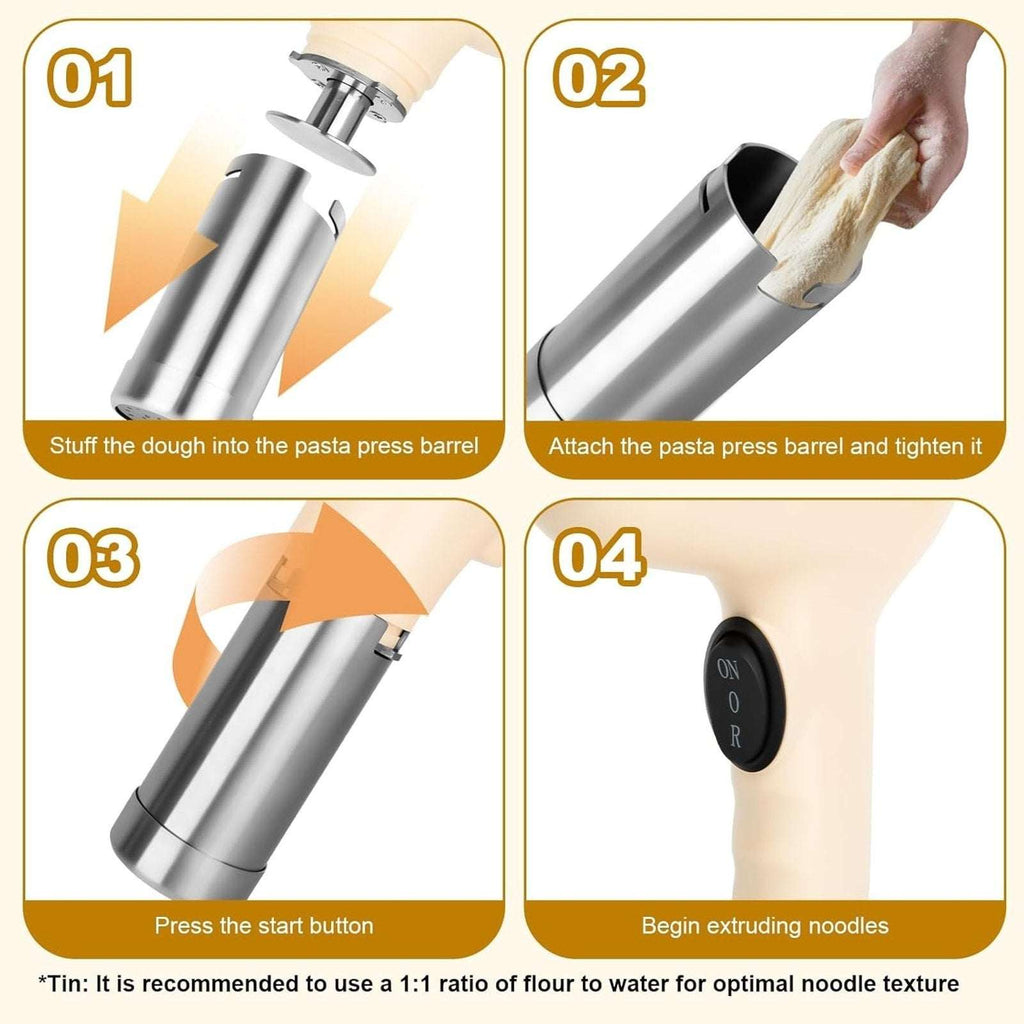 Garmee Electric Pasta Maker Machine Noodle Maker Automatic Cordless Rechargeable