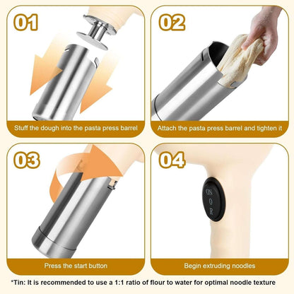Garmee Electric Pasta Maker Machine Noodle Maker Automatic Cordless Rechargeable